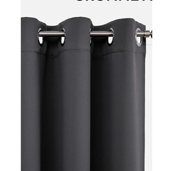 Elegant Blackout Curtains - Black - Picture 2 of 3